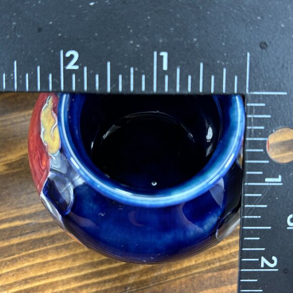 Pair of Vintage Moorcroft Pomegranate Vases Small Hand Painted 1920s-1940s Vases - Picture 14 of 15